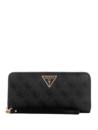 Guess Damen Laurel Umlaufendem Große Geldbörse mit Reißverschluss, Clutch, Kohle-Logo