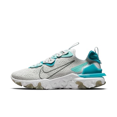 Nike React Vision Herrenschuh, Pure Platinum/Smoke Grey-Aquamarine, DM2828-001, 40.5 EU (7.5 US)