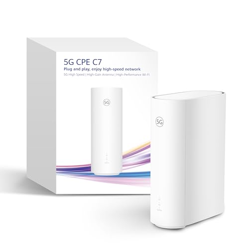 5G CPE C7 SIM-Router, Wi-Fi 6 AX3000, bis zu 5,8 Gbit/s, 2X Gigabit-LAN | 5G-SIM-Karte einlegen und sofort online, WiFi-6-Mesh für das ganze Zuhause, entwickelt für Gaming, Streaming und Home-Office