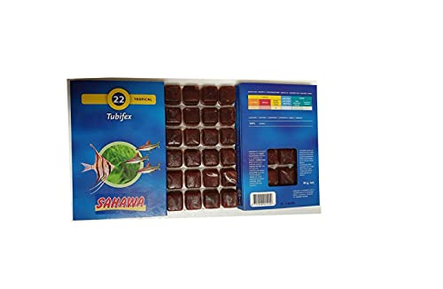 Neu!!!Sahawa ® blau Fischfutter, Frostfutter,5X 100g Blister Tubifex