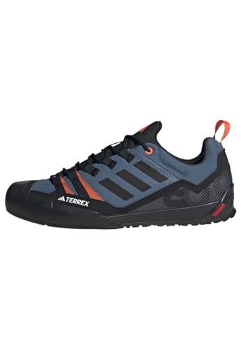 adidas Unisex Terrex Swift Solo 2.0 Hiking Shoes, Wonder Steel / Core Black / Orange, 44 EU