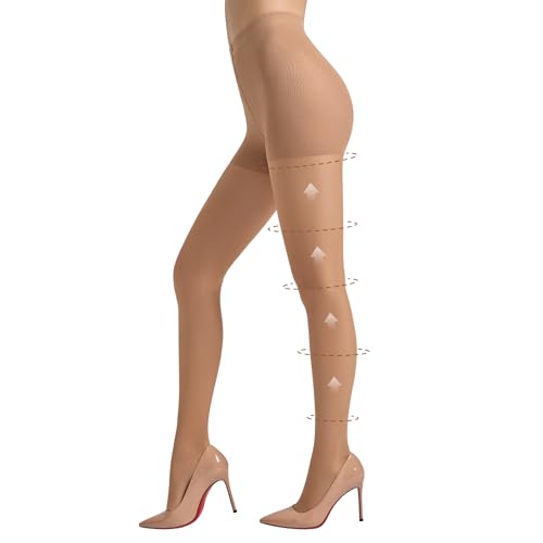 MANZI 1 Paar Kompressionsstrumpfhose Damen 30 Den Bauchweg Strumpfhosen