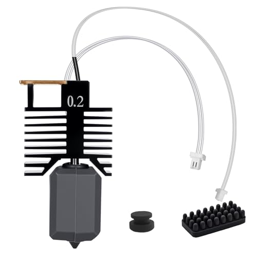 U1 Hotend 0.2mm Düse aus gehärtetem Stahl Compatible with Snapmaker U1 3D Drucker, Hotend mit Keramischem Schnellheiz-Extruder Ersatzset mit Düsenbürste, Silikonabdeckung und Auslaufschutz