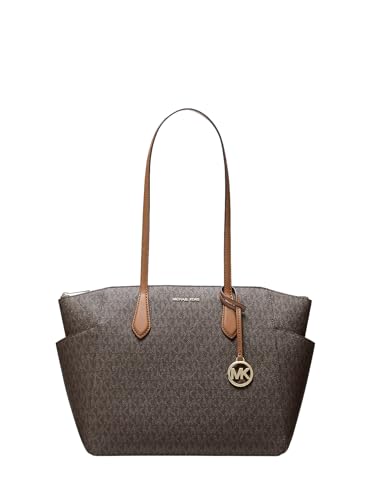 Michael Kors Marilyn Medium Signature Logo Tote Bag Brown