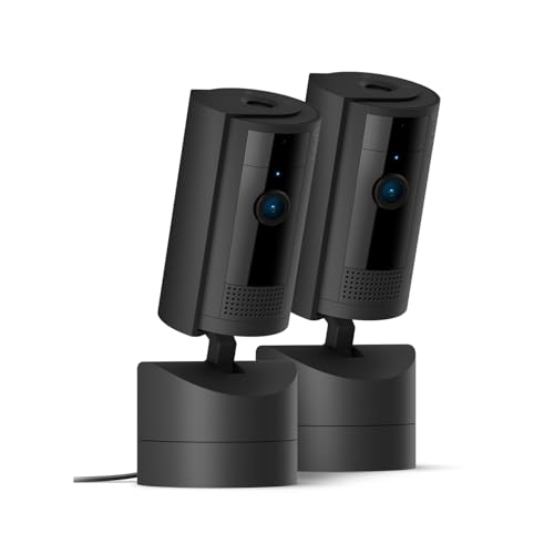 Bewegliche Ring-Innenkamera (Pan-Tilt Indoor Camera) | Plug-in-Überwachungskamera für Haustierbesitzer | 360° schwenkbar, 169° neigbar | 2 Sicherheitskameras