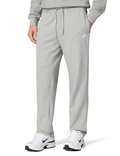 Nike Herren Sportswear Club Strickhose Mit Offenem Saum Für Hose, Dk Grey Heather/White, XS EU