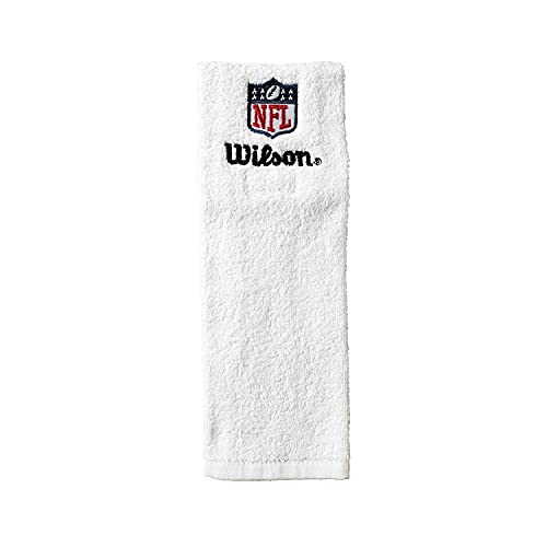 Wilson Unisex-Adult NFL Field Towel, White, Einheitsgröße