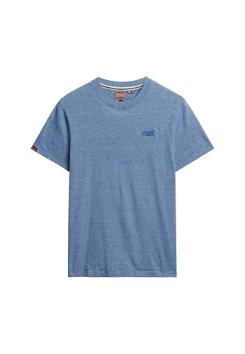 Superdry Herren Essential T-Shirt aus Bio-Baumwolle mit Logo Ozeanblau Feeder L