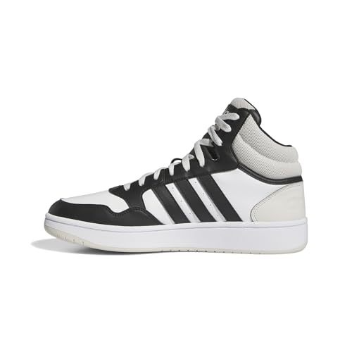 adidas Herren Hoops 3.0 Mid Lifestyle Basketball Classic Vintage Shoes Schuhe, Cloud White/core Black/Orbit Grey, 42 EU