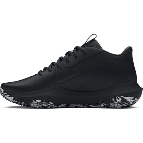 Under Armour Unisex UA Lockdown 7 Basketball Schuhe, Black/Black/Metallic Silver, 42 EU