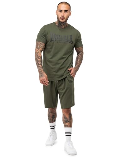 Lonsdale Herren MOY Trainingsanzug, Olive/Black, M