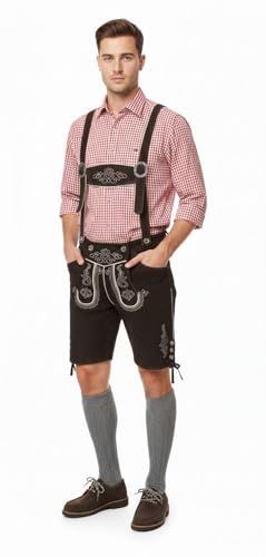 TR Martha Premium Lederhose für Herren (46, Dunkelbraun)