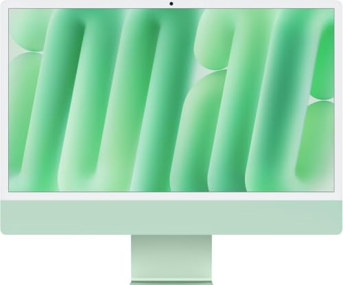 Apple 2024 iMac mit Apple M4 Chip mit 10-Core CPU und 10-Core GPU (24-Zoll, 16GB RAM, 256GB SSD-Speicher) Grünt (Generalüberholt)
