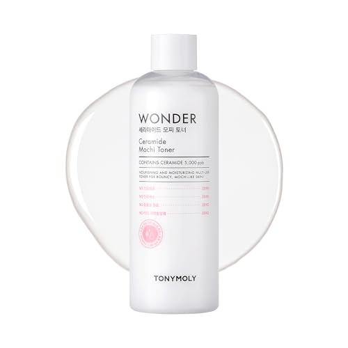 TONYMOLY Wonder Ceramide Mochi Toner, 500 ml – Pflegender & feuchtigkeitsspendender K-Beauty Gesichtstoner mit Ceramiden, große Größe