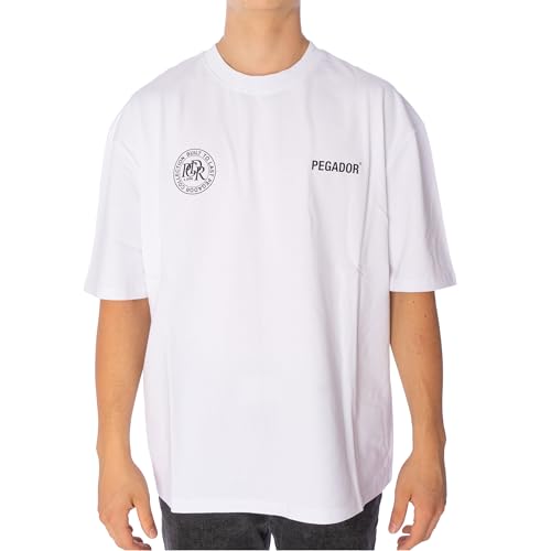 Pegador Herren T-Shirt Dike Oversized White (DE/NL/SE/PL, Alphanumerisch, M, Regular, Regular, White)