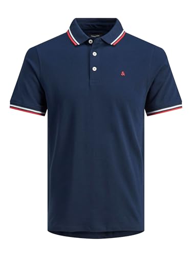 Jack & Jones Herren Jjepaulos +Fit Polohemd, Dunkelblau, 4XL Große Größen EU