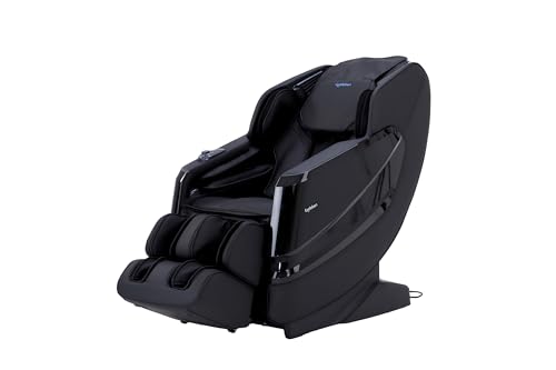 Cooleben Massagesessel Shiatsu Zero-Gravity Liegesessel für Ganzkörpermassage, elektrischer Massagestuhl mit Wärmefunktion, bionischen Massagetechniken, 5-stufiger Kraftregelung (Schwarz)