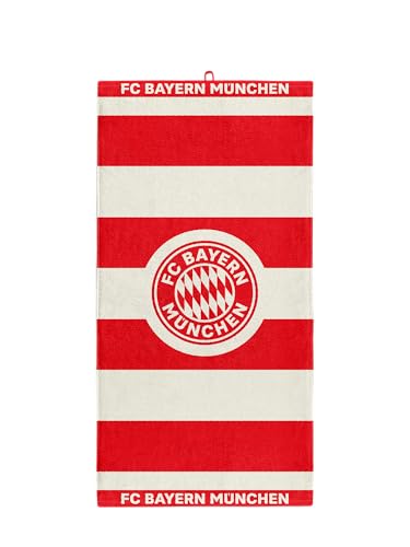 FC Bayern München | Duschtuch| Handtuch | Badetuch | Rot-Weiß | 140 x 70 cm