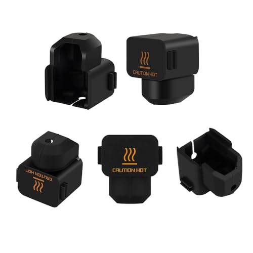 5er-Pack Hochtemperaturbeständige Silikonsocken für Bambu Lab A1 & A1 Mini Hotend Heizblöcke - Präzise Passform, langlebiges 3D-Druckerzubehör