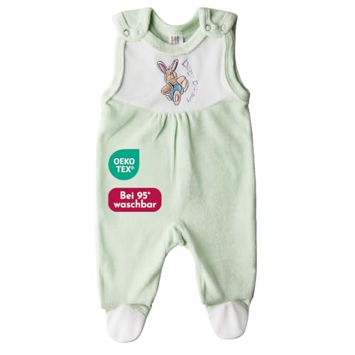 Clinotest Baby Strampler, Nickiplüschstrampler, Strampler, 100% Baumwolle (62/68, Mint)