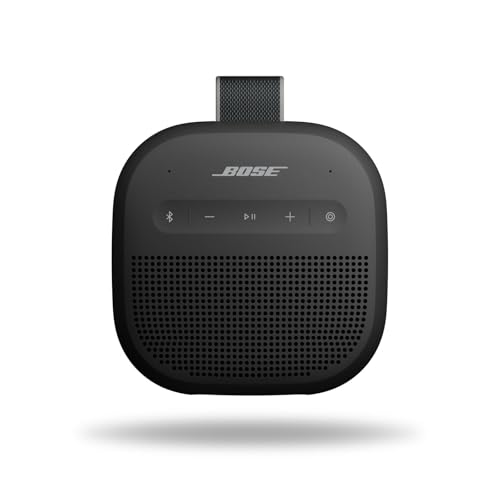 Bose Neu Tragbarer SoundLink Micro Lautsprecher (2. Gen.), kabelloser Außen-Lautsprecher mit bis zu 12 Stunden Akkulaufzeit, wasserdicht und staubdicht, Schwarz