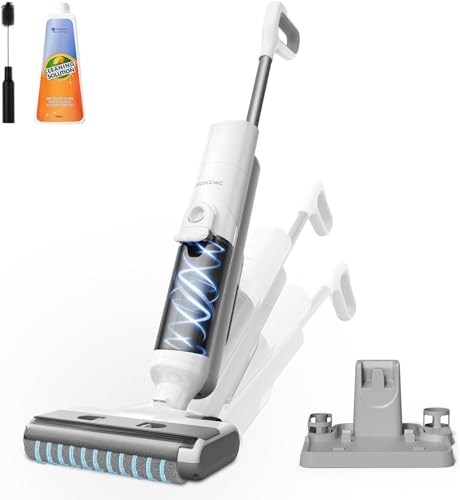 Proscenic F10 Ultra Nass Trockensauger, 60 Min Staubsauger mit Wischfunktion, Smart 3 in 1 Wet and Dry Vacuum Cleaner, 0,7 mm-Wandreinigung, Selbstreinigung, Anti-Tangle, LED-Display, für Harte Boden