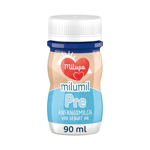 Milupa Milumil Pre – Trinkfertige Anfangsmilch von Geburt an – Mit allen wichtigen Nährstoffen – 24 x 90 ml