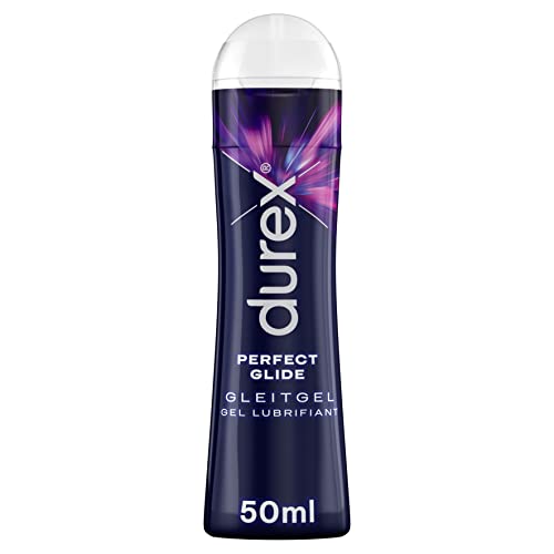Durex Perfect Glide Gleitgel – Silikonbasiertes Gleitmittel für besonders lange Gleitfähigkeit, geeignet für Analverkehr – 50 ml
