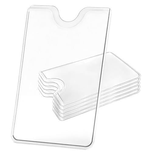 6 x Transparente Scheckkartenhülle Hartplastik Kartenschutz Card Case