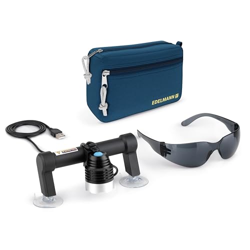 Edelmann UV LED USB Lampe für Steinschlagreparatur – Aushärtung von Füllharz, Deckharz, Reparaturharz und UV-Kleber 365–420 nm