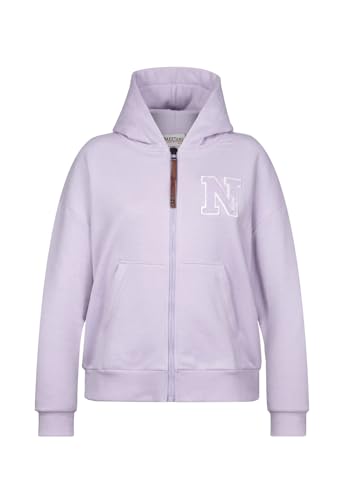 Naketano Damen Sweatjacke Wolkenkind (Oversize), Farbe:Lavender Melange, Größe:XXL