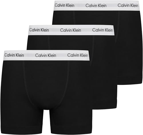 Calvin Klein Herren Boxershorts Low Rise TRUNK, 3er Pack U2664G, Ohne Eingriff, Mehrfarbig ( Schwarz ) - X-Large