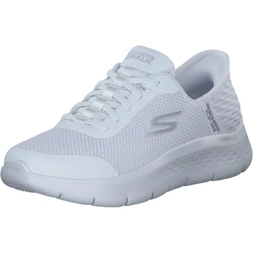 Skechers Damen Go Walk Flex Hands Free Slip-ins-Grand Entry Sneaker, White, 39 EU