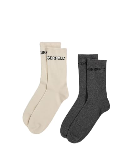 KARL LAGERFELD Herren K/Essential Socks (2 Pack) Graystone/Cannoli One size