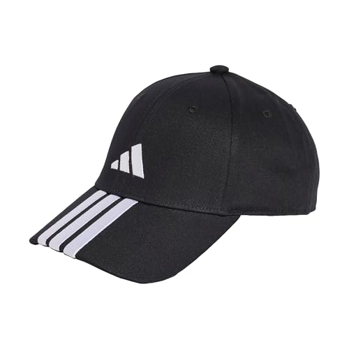 adidas Unisex Bball 3S New Logo Hat, Black/White, M-L