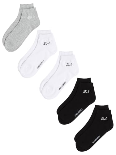 Karl Lagerfeld Damen K/Signature Sneaker Sock (5 Pack) Black/White/Grey 39-42