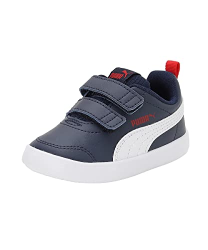 PUMA Unisex Kinder Courtflex V2 V Inf Turnschuhe, Peacoat High Risk Red, 23 EU