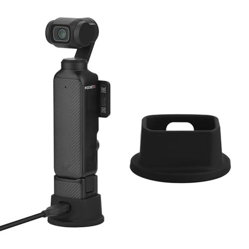 BRDRC Kamerahalterung Ständer Basis für DJI OSMO Pocket 4 & 3 Silikon Stützbasis Desktop Stabile Halterung rutschfeste Unterstützung Adapter Kamerahalterung Zubehör