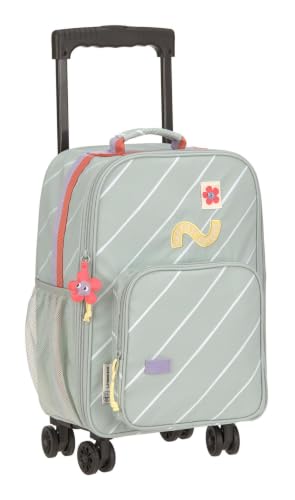 LÄSSIG Happy Trails Spinny Trolley Flower grau 50cm