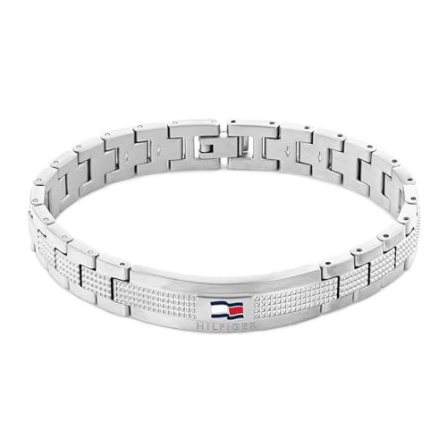 Tommy Hilfiger Jewelry Gliederarmband für Herren aus Edelstahl - Erhältlich aus Schwarz oder Silber