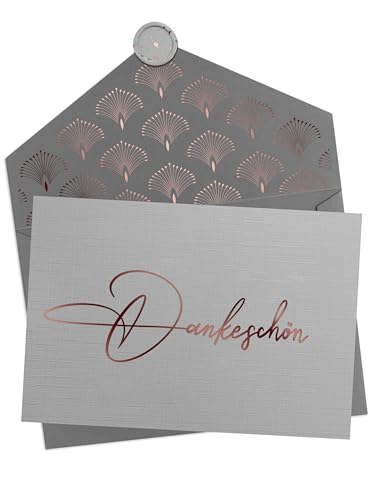 Joli Coon Dankeschön Karte mit Kuvert und Wachssiegel - Karte Danke - Kleines Dankeschön Geschenk