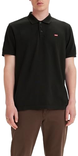 Levi's Herren Kurzarm Housemark Polo T-Shirt Mineral Black L