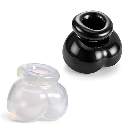 Hoden Beutel Set Hoden Abbinden CBT Penisring Hodenring 2 Stück Scrotal Pouch Soft Scrotal Balls für Männer Verbessern Sie Sex Zeit Penis Sleeve Hodenpresse Sexspielzeug für Paare Fetische