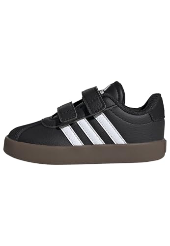 adidas Unisex Kinder Vl Court 3.0 Shoes, Core Black/Cloud White/Gum, 38 EU
