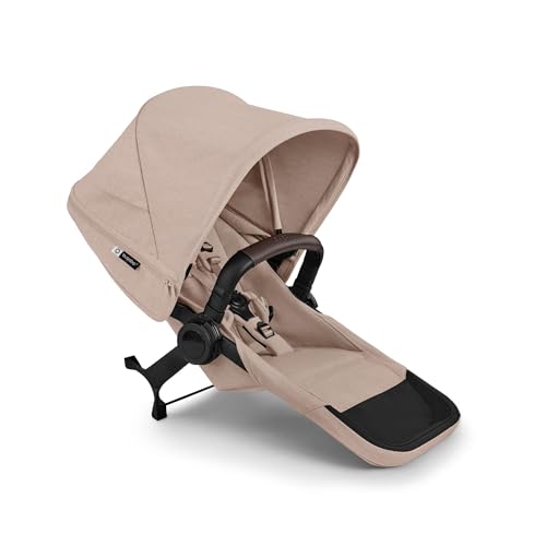 Bugaboo Donkey 6 Double Erweiterungsset, verwandelt Donkey 6 single in einen Geschwisterkinderwagen für Neugeborene & Kleinkinder, Doppelkinderwagen mit wendbarem Sitz, Desert Taupe Mélange