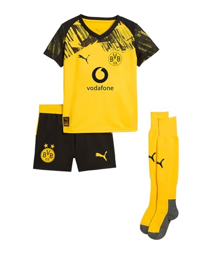 PUMA Borussia Dortmund Trikot Set Home Kids gelb, 110 Kinder