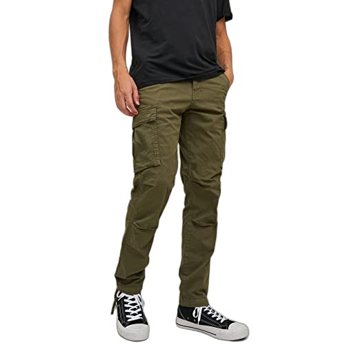 JACK & JONES Herren Cargohose Jpstace Jjtucker AMA Noos, Olivennacht, 32W / 32L