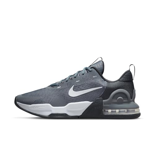 Nike Herren M AIR MAX Alpha Trainer 5 Sneaker, Smoke Grey/White-DK Smoke Grey-Dark Grey, 44.5 EU