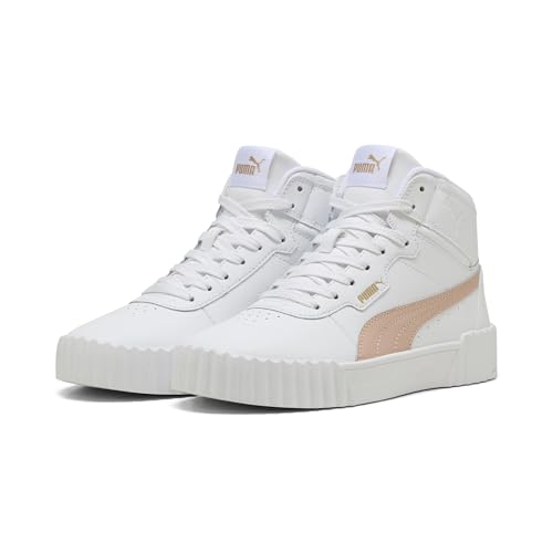 Puma Carina 2.0 Mid-Sneaker für Damen, 3 0 White Rose Quartz Gold, 39 EU