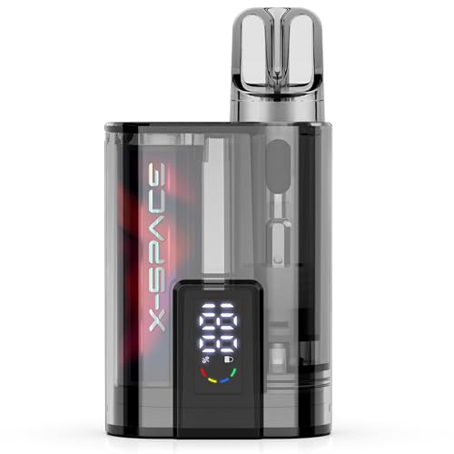 X-SPACE Vape Pod System, E Zigarette Starterset, 400mAh, Vape Pod fur Starter, Vape Pod 2ml-1.2ohm Pod (O5EX-S)
